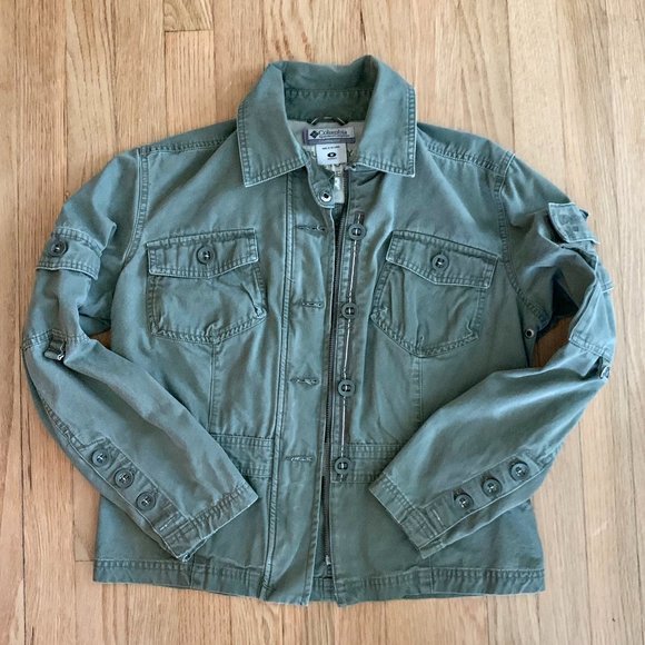 Columbia Jackets & Blazers - Columbia boxy army fatigue-style light jacket